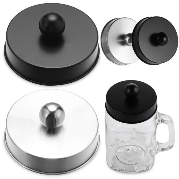 

storage bottles & jars 1/2pcs mason jar lids apothecary cotton swabs canning rust proof stainless steel caps sealing for home kitchen tool