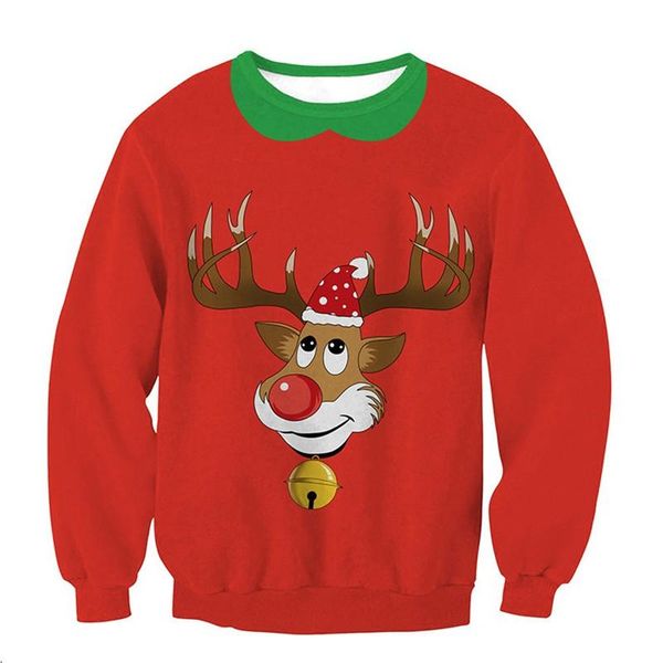 

men's sweaters reindeer ugly christmas jumpers men women funny tacky holiday party sweatshirt pullover couple xmas clothing, White;black