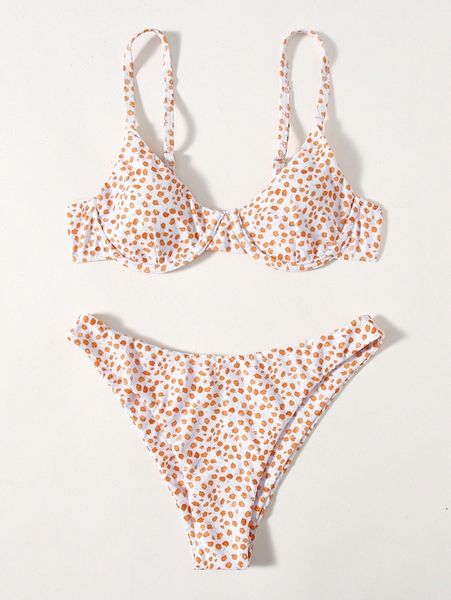 

ditsy floral underwire bikini swimsuit d677#, White;black