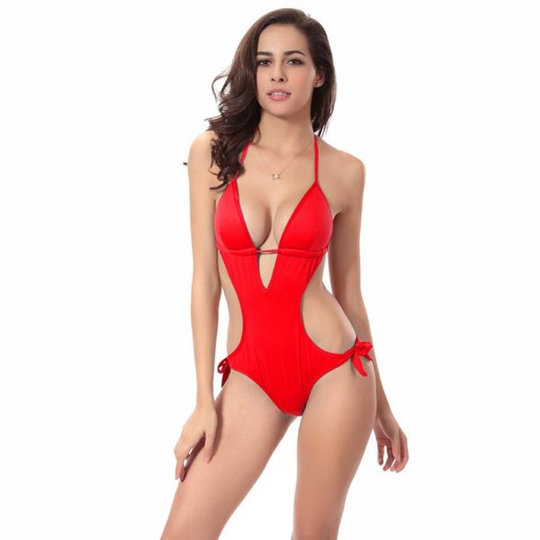

classic design monokini vintage push up one piece bandage swimwear women bathing suits 04# one-piece