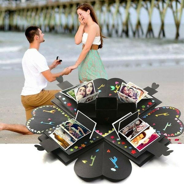 

gift wrap creative explosion couple box lovely memory anniversary scrapbook diy po mothers day