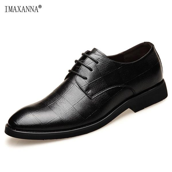 Scarpe eleganti IMAXANNA Pelle da uomo British Fashion Business Semplice Taglio basso Confortevole Matrimonio casual formale