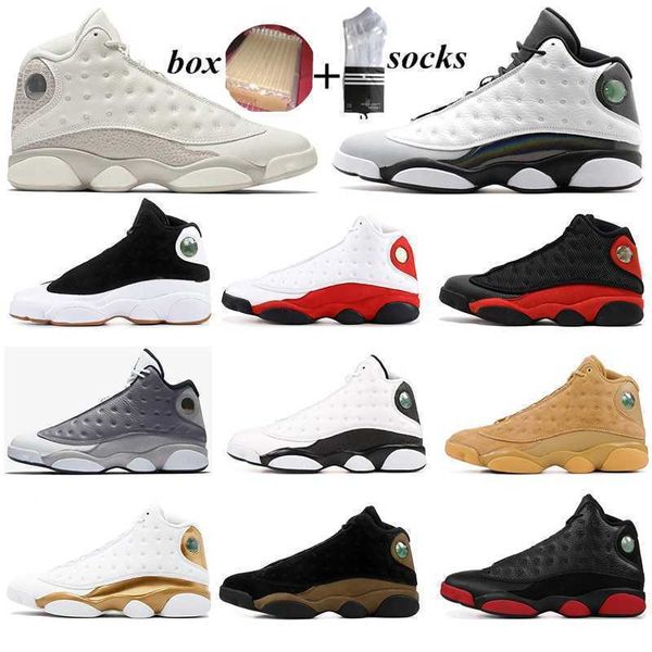 

3 13s jumpman basketball shoes men black cat lucky green wheat defining moments hyper royal mens trainers sports sneakers 40-47