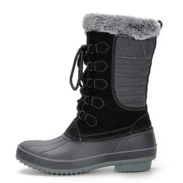 

boots 2021 winter shoes for women casual warm snow outdoor non-slip botas de mujer sh544, Black