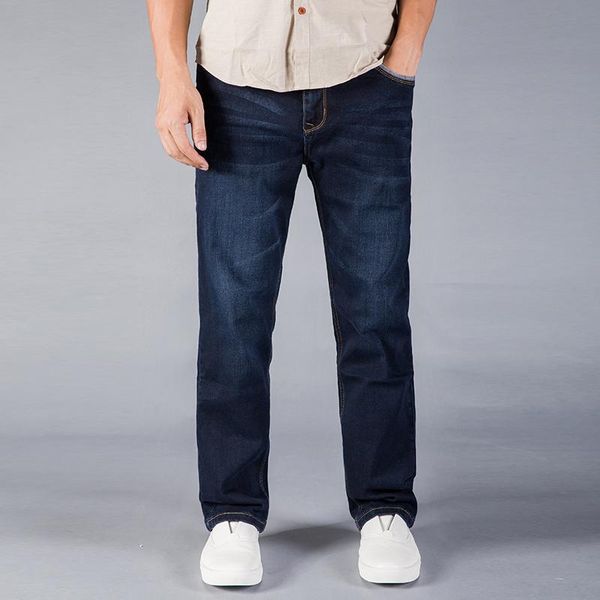 

men's jeans sulee brand spring autumn men loose fit male blue denim pants casual trousers wide leg
