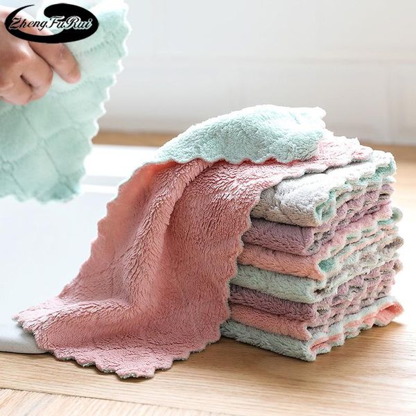 

mats & pads 8pcs/lot home microfiber towels for kitchen absorbent thicker cloth cleaning micro fiber wipe table towel set