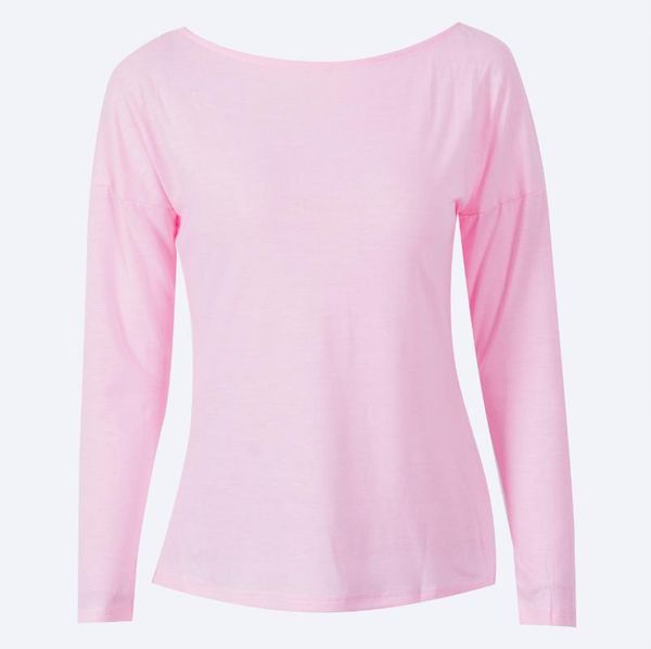 

women's t-shirt t shirt long sleeve loose solid black white gray fashion womens ladies casual