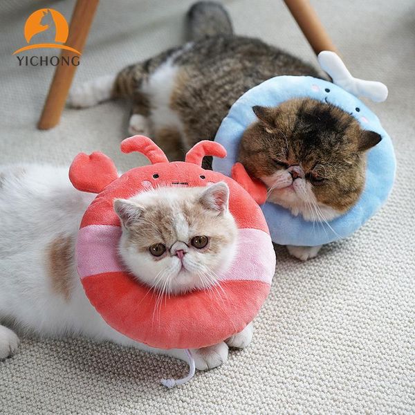 

cute cat elizabeth circle pet anti-bite headgear dog anti-scratch soft kitten collars adjustable shame rings yc303 apparel