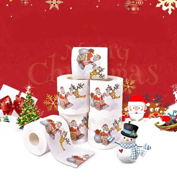 

christmas pattern series roll paper ornaments print home cute toilet kitchen