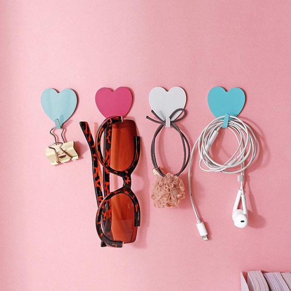 

love hook creative stainless steel key umbrella clothes strong bathroom viscose wall hooks decorative 10pcs & rails