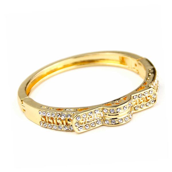 

sunspicems fashion gold color morocco women bangle bracelet for bride full crystal arab ethnic wedding jewelry gift 2021 q0719, Black