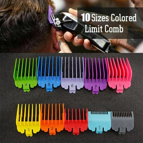 

hair brushes professional attachment barber universal guide guards clipper limit comb trimmer, Silver