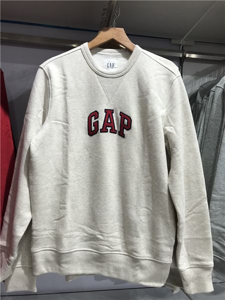 

brand hoodie gap men's / women's lovers' fleece round neck pullover sweater autumn 627531 756678 735867, Black