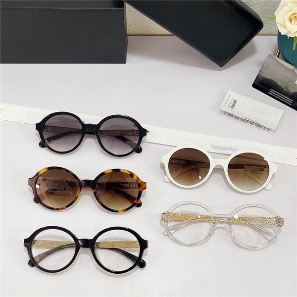 

designer xiaoxiang ins fashion round plate shows face, little star net red sunglasses and sunglasses ch5441, White;black