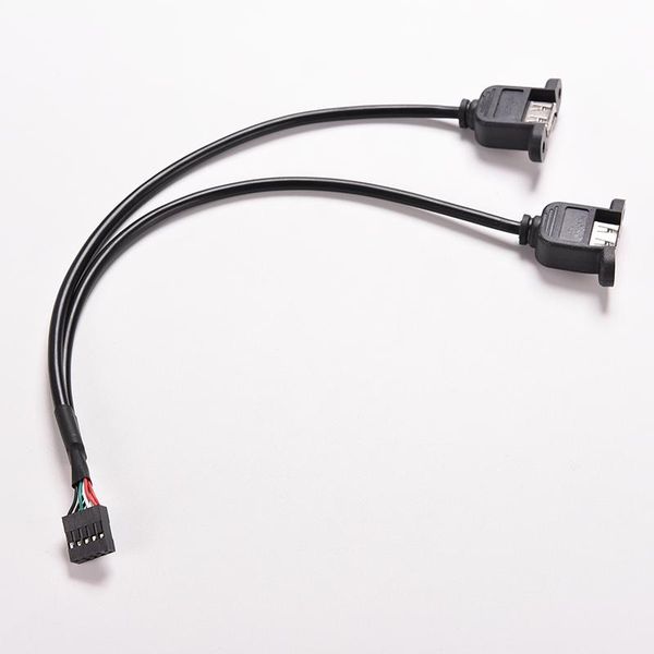 

computer cables & connectors high speed 30cm/1ft 2 dual port usb a female to internal 9 pin header adapter pcb motherboard cable for pc main