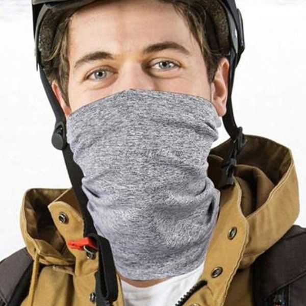 

scarves neck gaiter scarf with filter pocket tube bandana motorcycle half face cover outdoor cycling sunscreen magic mask, Blue;gray