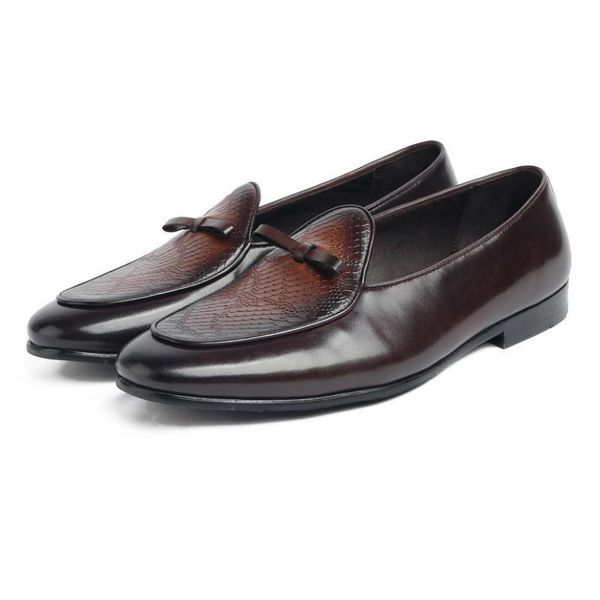 

genuine leather slip on casual men shoes england trendy daily leisure party mens soft comfortable office work 38-44 dress, Black