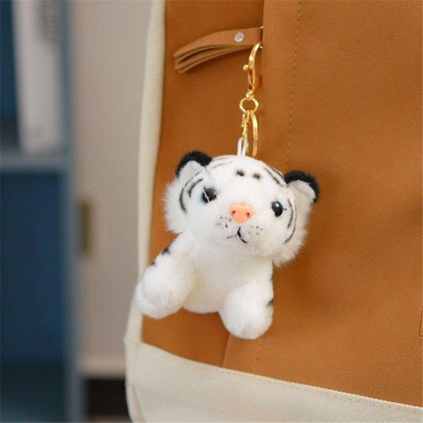 

keychains 8cm plush animal accessories key pendant chain holder, Silver