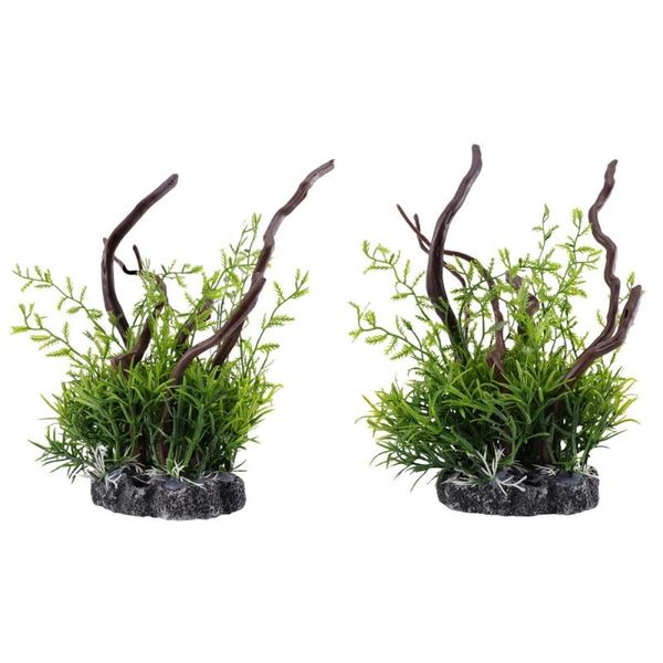 

artificial water grass fish tank plant decor aquarium beautiful ornament mini landscape underwater (gree decorations