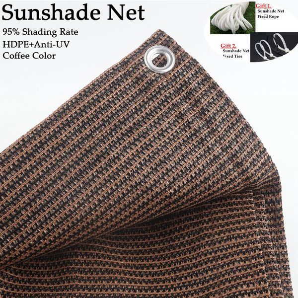 

shade customize coffee sunshading net anti-uv hdpe balcony safety privacy nets greenhouse succulent plant sunshade cloth car sunblock