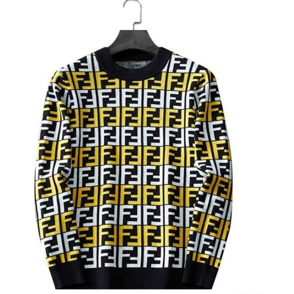 

men's casual round neck long sved sweater, autumn and winter, 2021, White;black