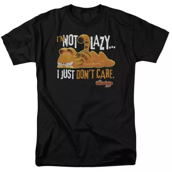 

garfield not lazy "black" color t-shirt sizes s-3x new, White;black