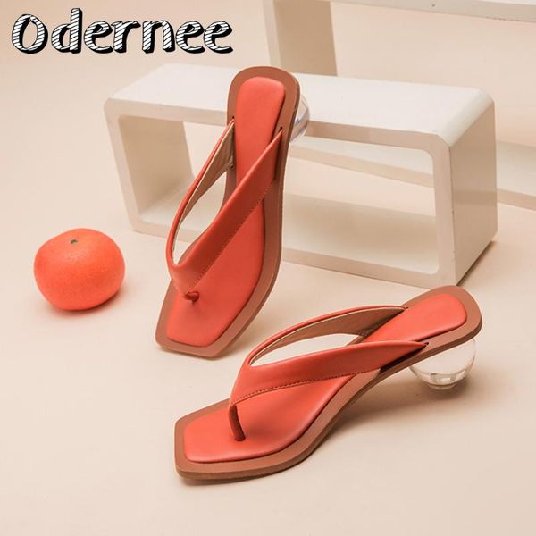 

oderneeÂ squareÂ headÂ pinchÂ flipÂ flopsÂ crystalÂ transparentÂ ballÂ lowÂ heelÂ clearÂ womenÂ slippersÂ slidesÂ fashionÂ designÂ greenÂ sizeÂ 43 sli, Black