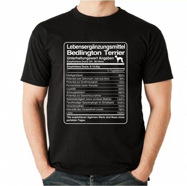 

t-shirt dose bedlington terrier life supplements men dog dogs, White;black