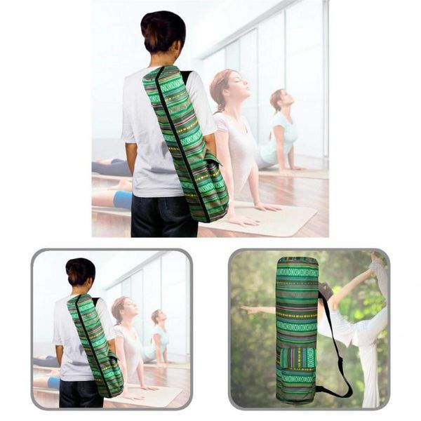 

yoga mats mat bag stripe pattern tote versatile wear-resistant useful long striped