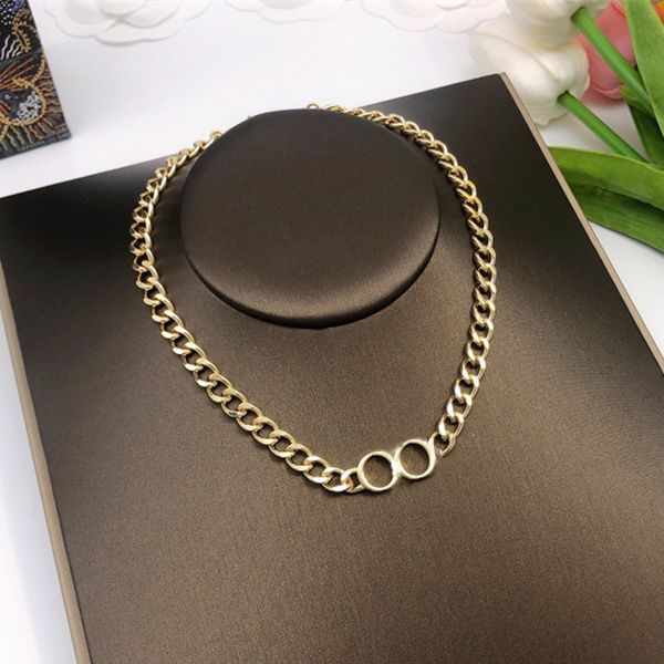 

fashion brand stainless steel letter link chain necklace choker bracelet for men and women lovers gift hip hop jewelry with box, Golden;silver