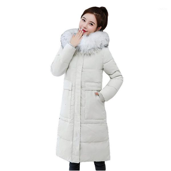 

women's down & parkas down cotton jacket winter coat women's medium long thick warm hooded parka overcoat1 7z1w, Black