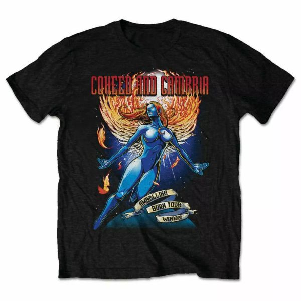 

coheed and cambria ambelina licensed men t-shirt, White;black
