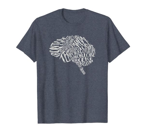 

brain typography tshirt rn neuroscience nurse neurologist, White;black