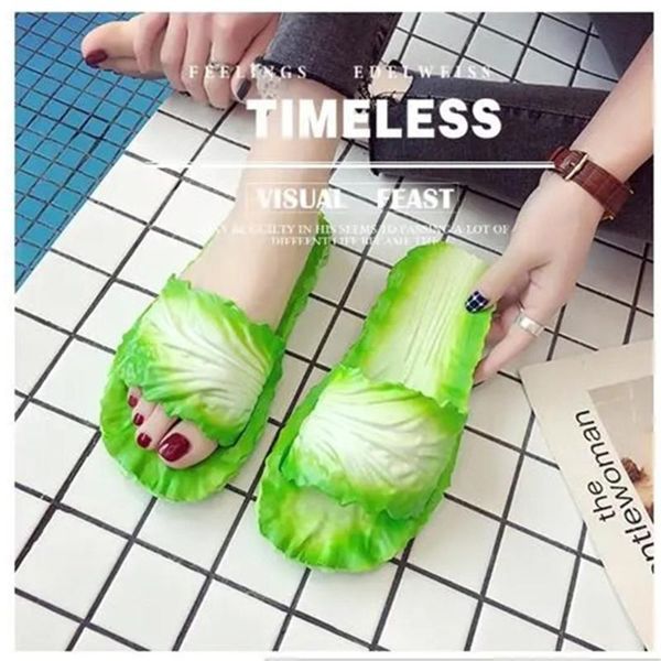 

slippers 2021 women's summer creative cabbage cute soft-soled shoes thick-soled bathroom non-slip beach, Black