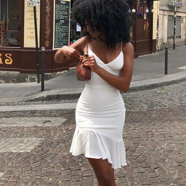 

casual dresses spaghetti straps ruffles mini dress club party elegant sleeveless slip women's summer sundress outfits holiday, Black;gray