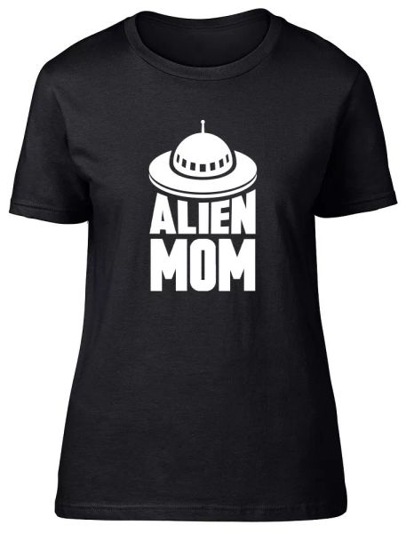 

Alien Mom Womens Ladies Fitted T-Shirt, White;black