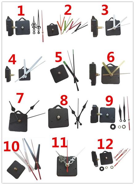 

wall clocks 10pcs wholesales 18.5mm diy quartz clock movement kit spindle mechanism shaft classic hanging watch repair replacement