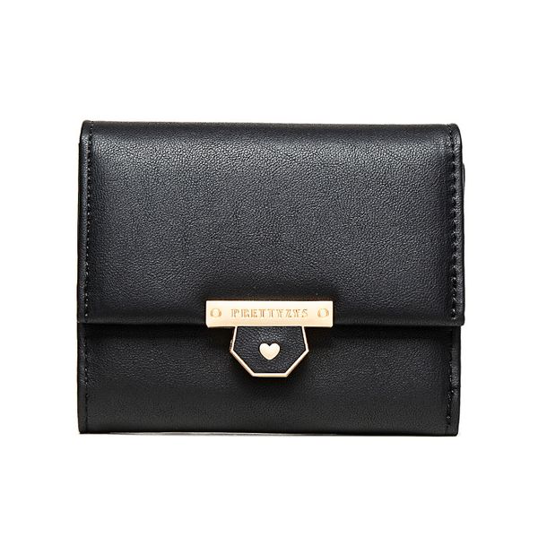 

short new female wallet puriti coin and korea fresh small peach south heart three purse 2021 student folding fold japan kuexe