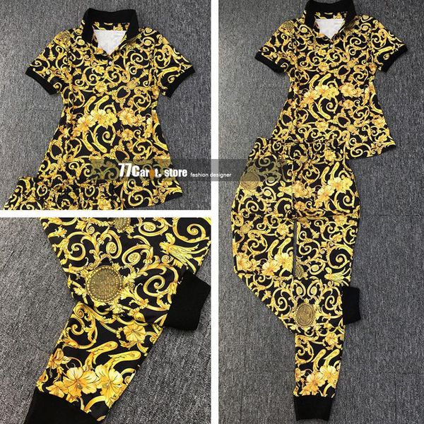 

women's two piece pants summer style fashion 2021 2 outfits for women clothes classic print and casual set, White