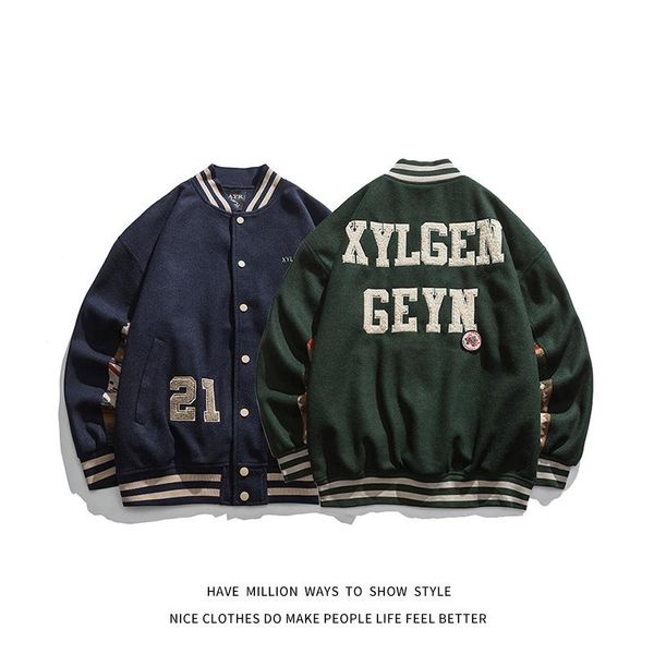 

men's jackets arrival autumn letterman towel embroid baseball bomber shirt women's varsity jacket coat vintage casual street, Black;brown
