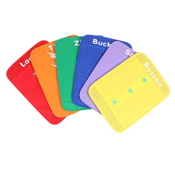 

6pcs/set basic life skills toys baby early learning kits learn to dress boards button buckle lace tie montessori children gifts