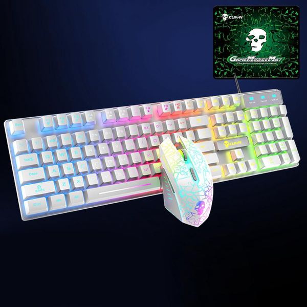 

keyboard mouse combos gamer usb wired rgb backlit set mechanical feel for lappc
