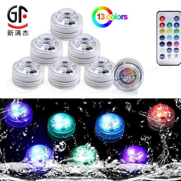 

remote control candle light diving led fish tank vase micro view lamp