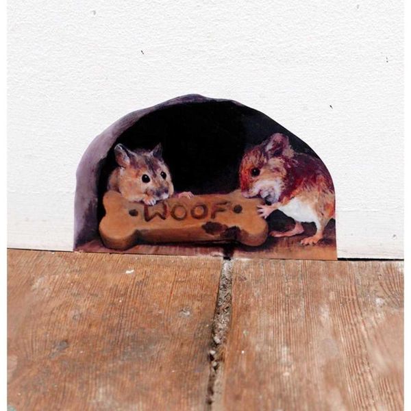 

wall stickers mice mouse hole scaredy bulk 3d sticker realistic home decor