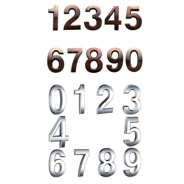 

pieces self-adhesive door house numbers mailbox street address for residence and signs other hardware