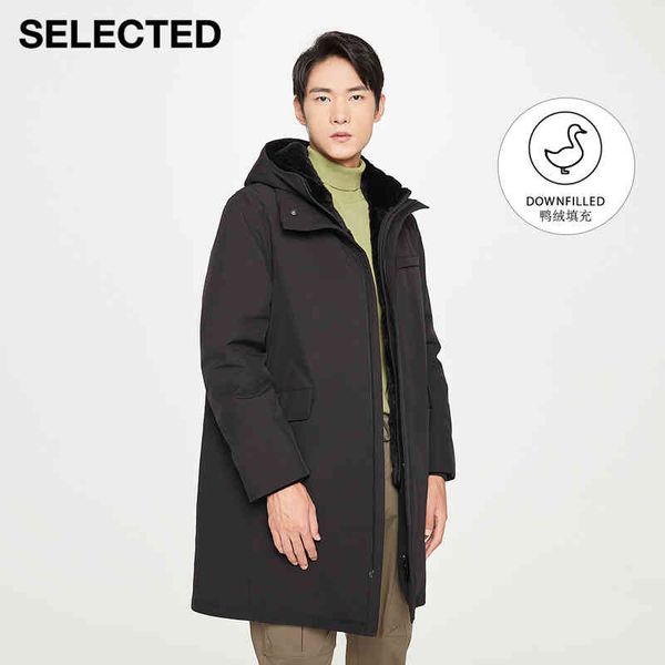 

selected new men's detachable hooded down et s|420412026, Black;white