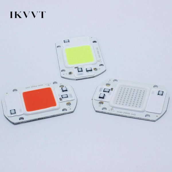 

light beads cob chip 20w 30w 50w 220v input smart ic driver fit for diy led floodlight spotlight high power 380-840nm red blue green