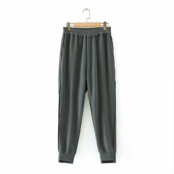 

plus size pants women's elastic waist sportswear casual slim long