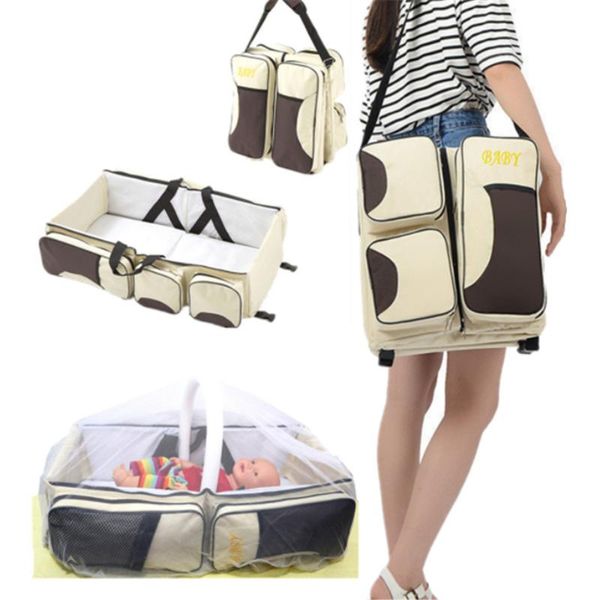 

diaper bags pregnancy bag mom portable baby crib born bed folding travel infant mosquito net nappy