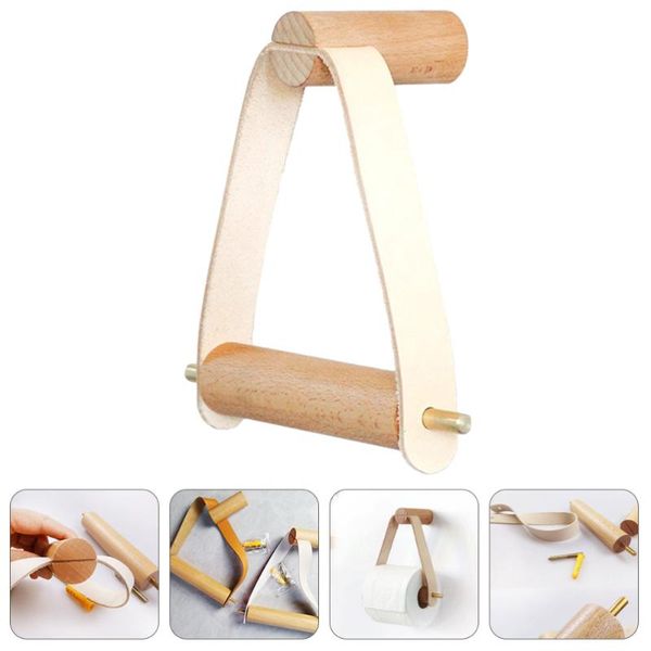 

toilet paper holders multi-functional wood stick hanging holder towel